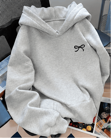 Sweat à Capuche Femme avec Petit Nœud – Style Casual, Doux & Tendance VELICYA