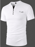 T-Shirt Homme Henley Slim Fit – Col Boutonné & Style Casual Chic VELICYA