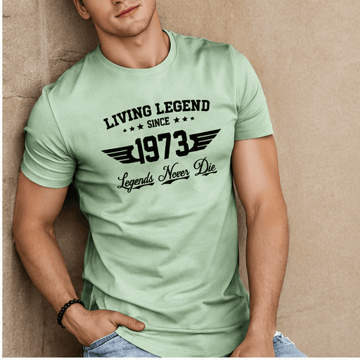 T-Shirt Homme « Living Legend 1973 » – Slim Fit, Imprimé Vintage & Style Casual VELICYA