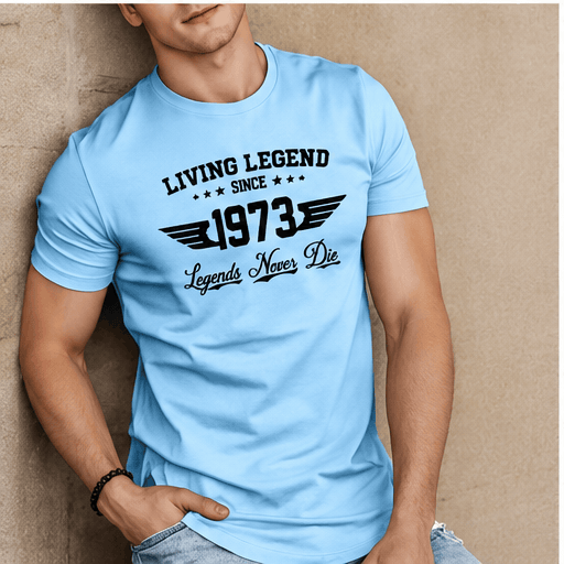 T-Shirt Homme « Living Legend 1973 » – Slim Fit, Imprimé Vintage & Style Casual VELICYA