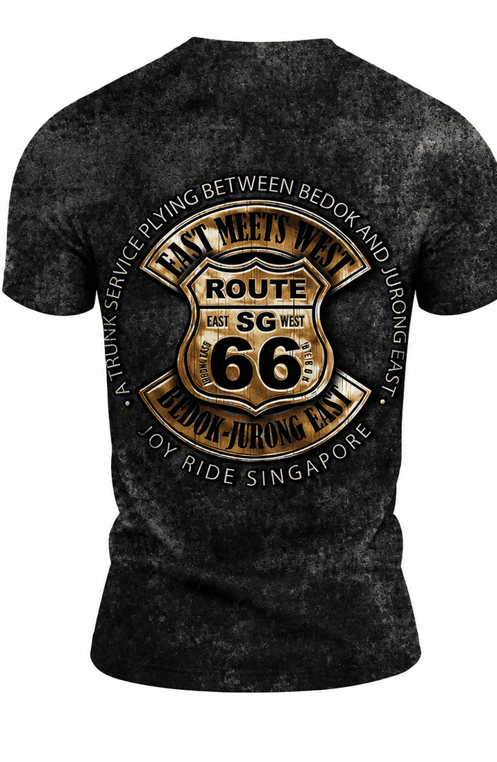 T-Shirt Homme Route 66 – Imprimé Rétro Vintage & Style Biker Casual VELICYA