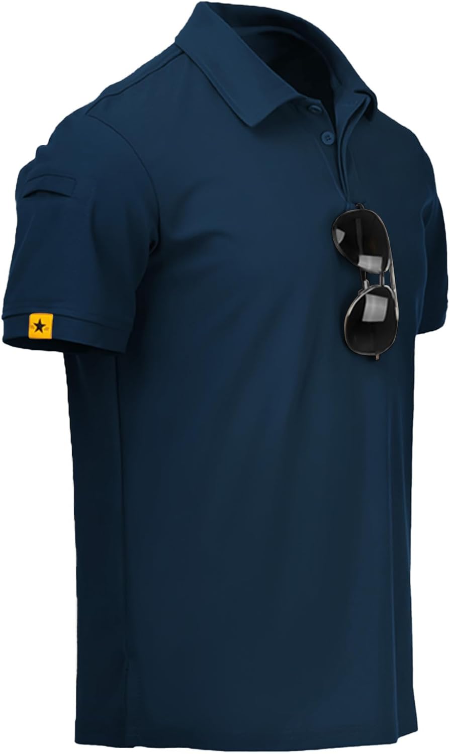 ZITY Polo de sport tactique à manches courtes pour homme – Polo athlétique style golf, élégant et décontracté pour le quotidien VELICYA