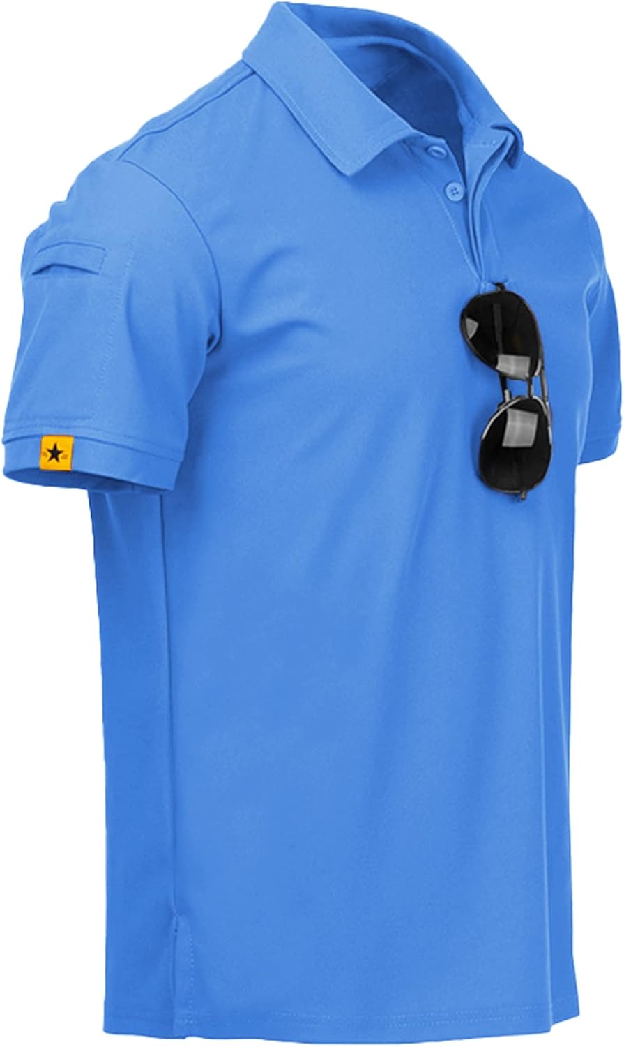 ZITY Polo de sport tactique à manches courtes pour homme – Polo athlétique style golf, élégant et décontracté pour le quotidien VELICYA
