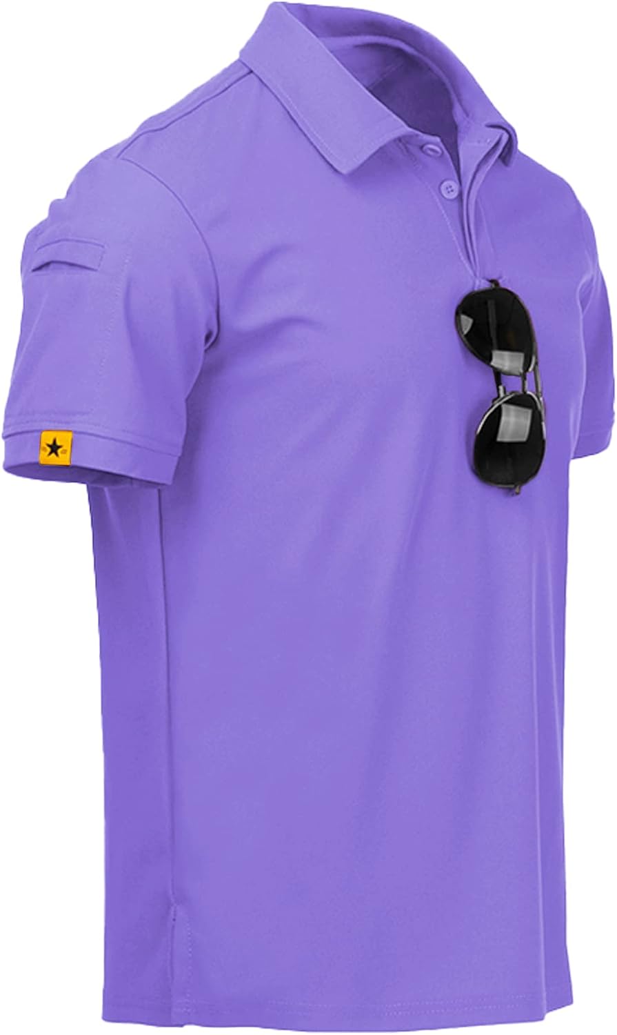 ZITY Polo de sport tactique à manches courtes pour homme – Polo athlétique style golf, élégant et décontracté pour le quotidien VELICYA