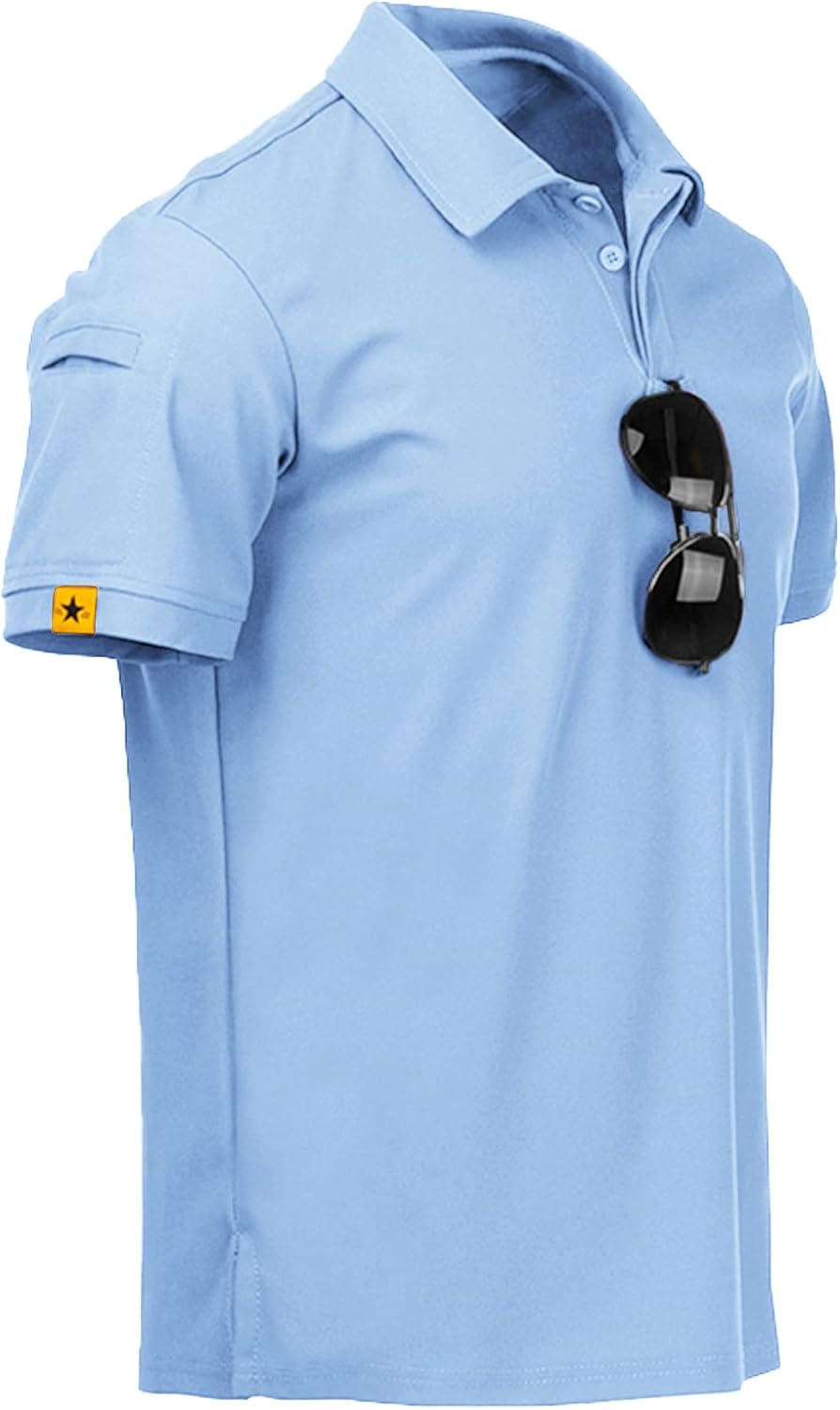 ZITY Polo de sport tactique à manches courtes pour homme – Polo athlétique style golf, élégant et décontracté pour le quotidien VELICYA