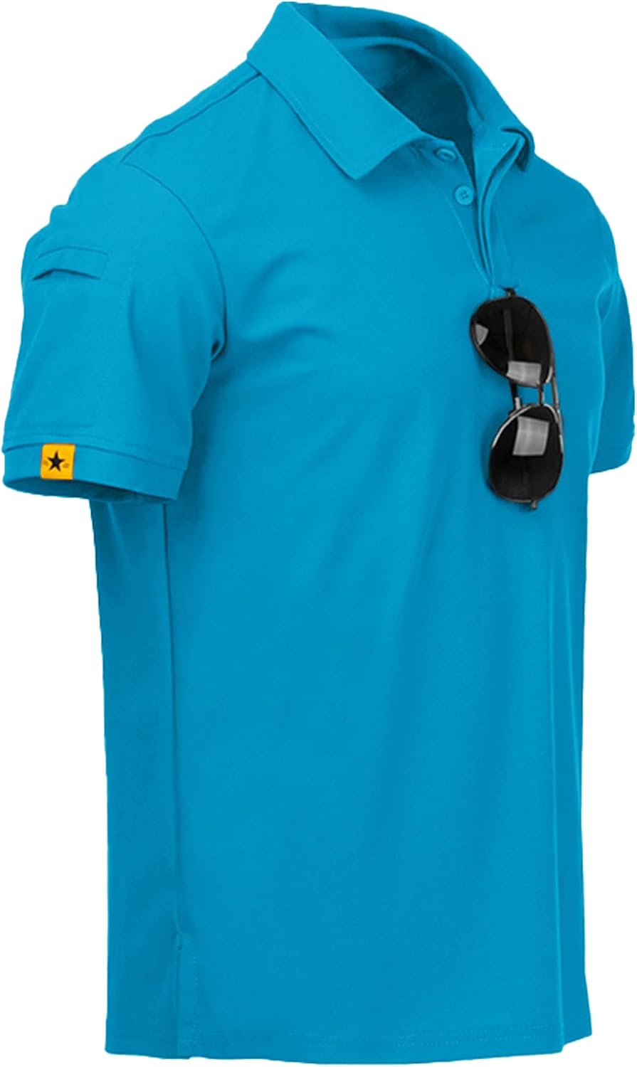 ZITY Polo de sport tactique à manches courtes pour homme – Polo athlétique style golf, élégant et décontracté pour le quotidien VELICYA