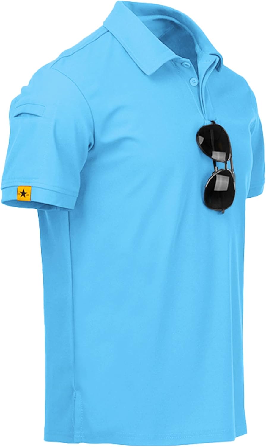 ZITY Polo de sport tactique à manches courtes pour homme – Polo athlétique style golf, élégant et décontracté pour le quotidien VELICYA