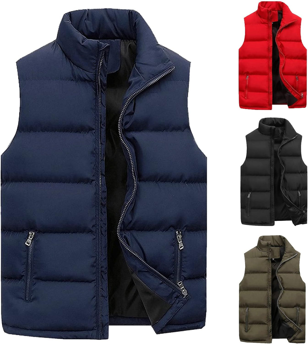 Doudoune Sans Manches Homme Ultra-Légère – Gilet Matelassé Chaud & Zippé