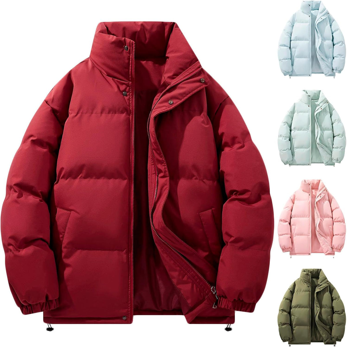 Doudoune matelassée d'hiver pour homme – Manteau chaud, épais et coupe-vent – Style outdoor et randonnée