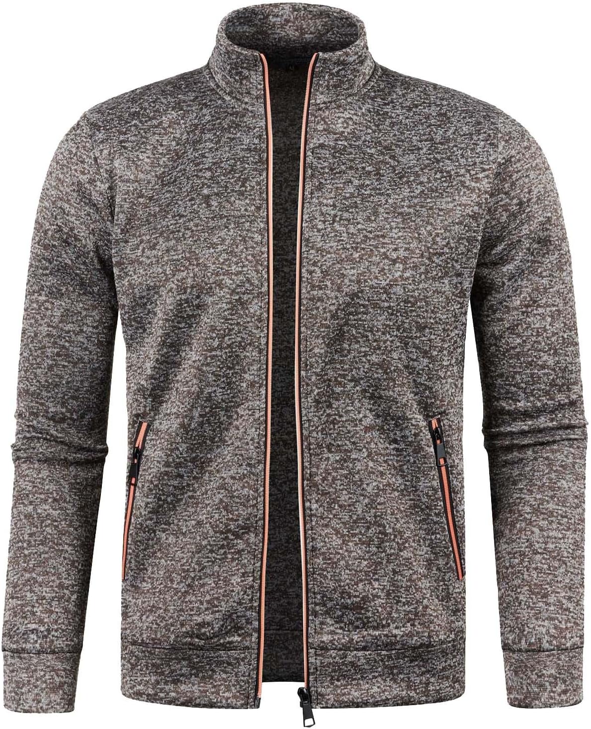 Gilet homme POIUIYQA zippé à col montant
