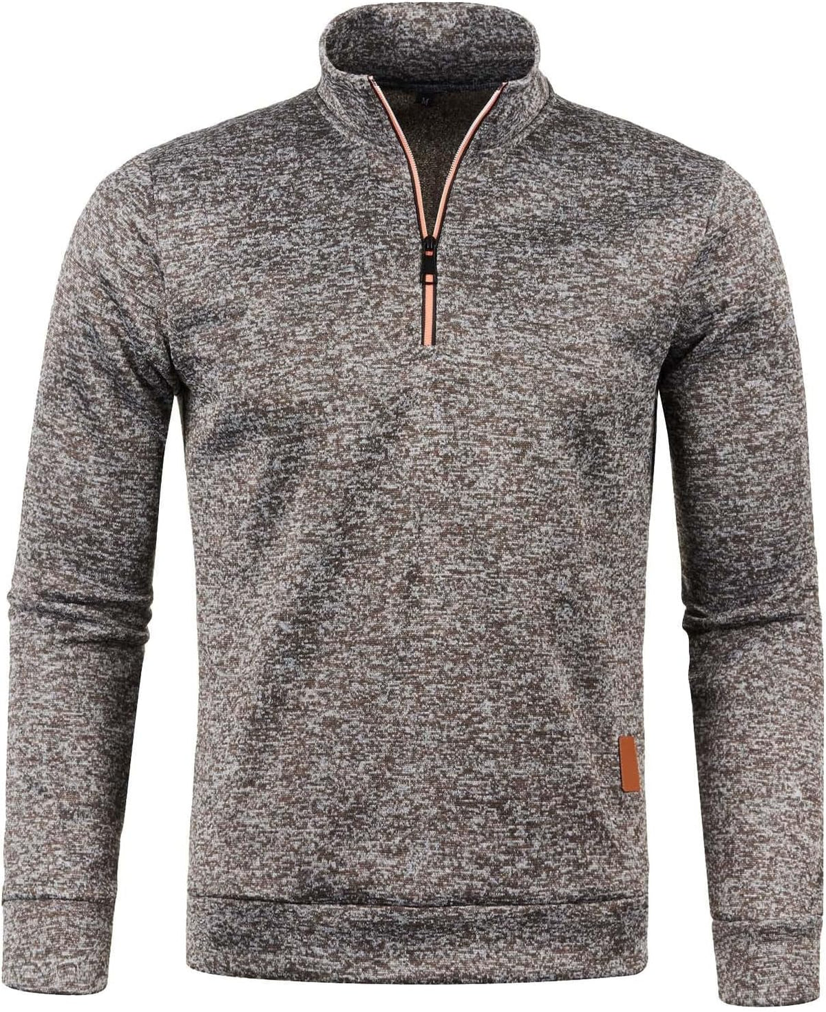 Pull trucker homme zippé à col montant, style casual