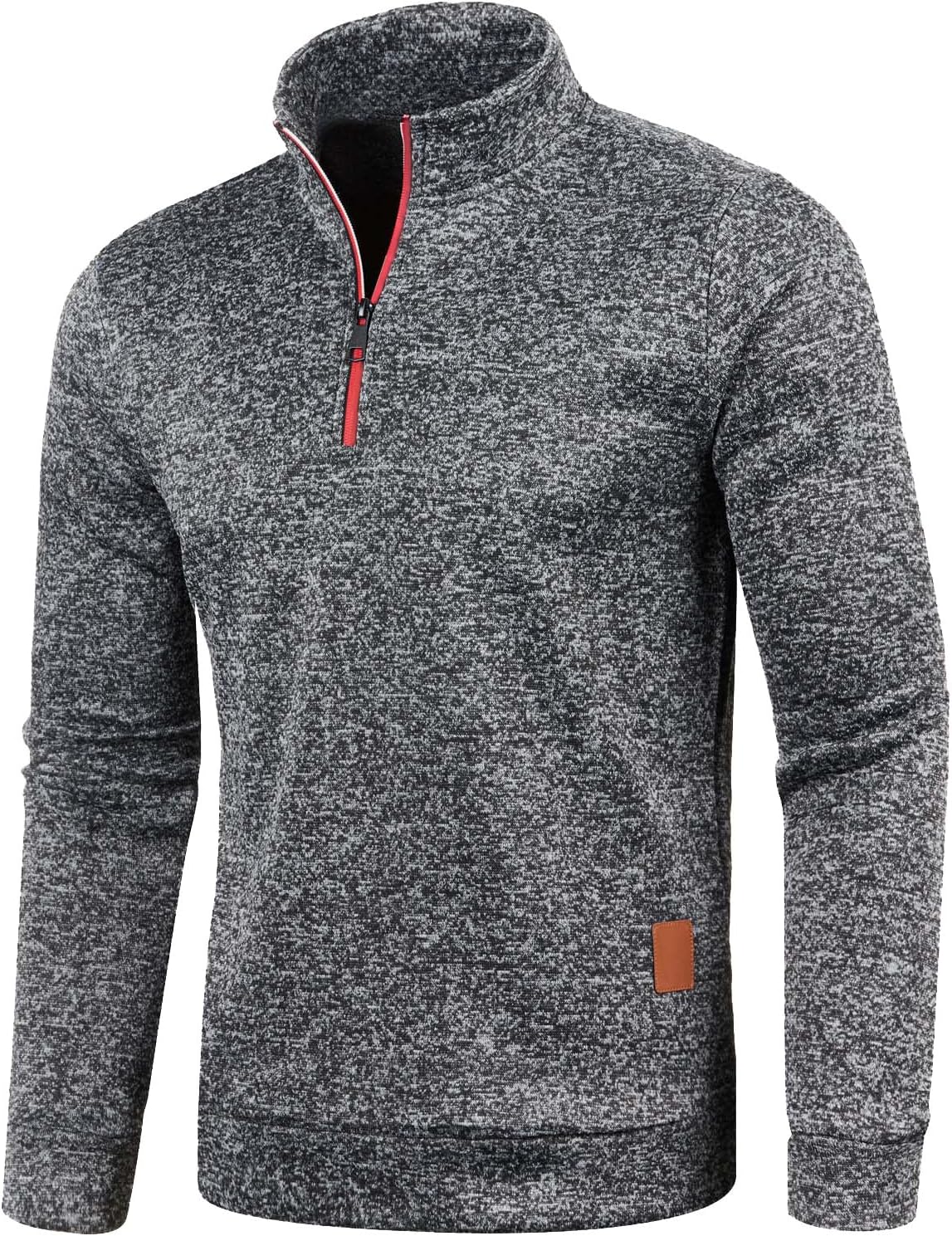 Pull trucker homme zippé à col montant, style casual