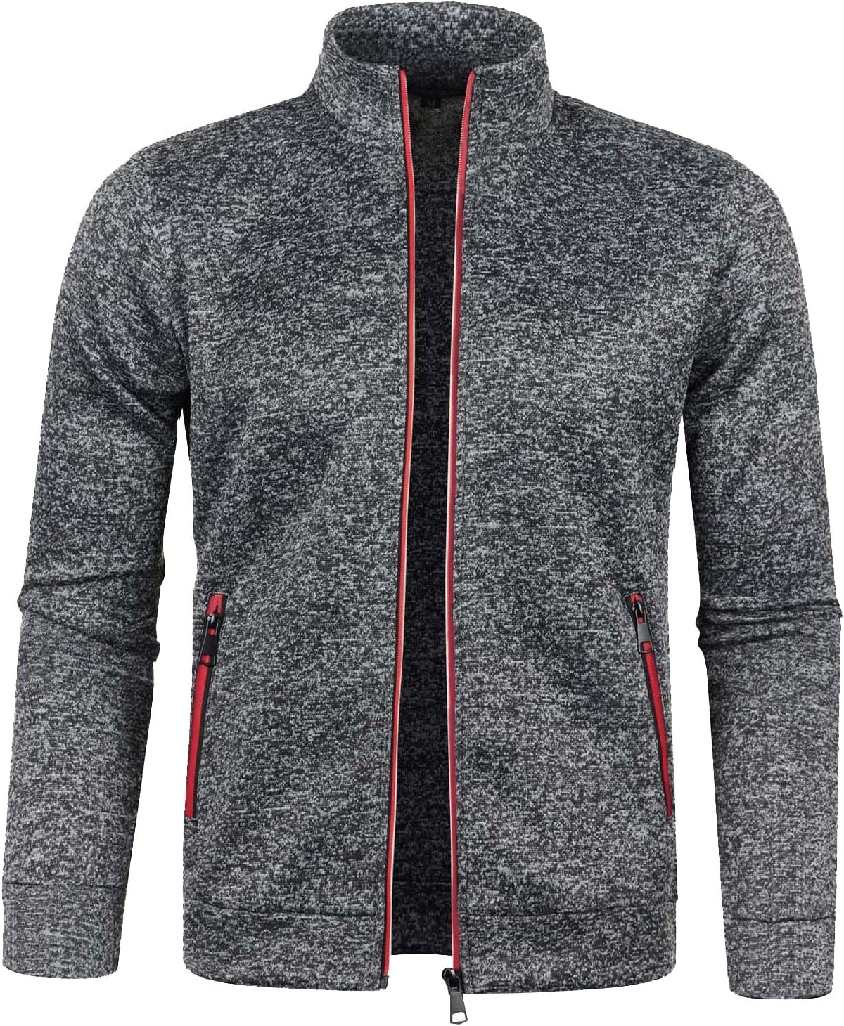 Gilet homme POIUIYQA zippé à col montant