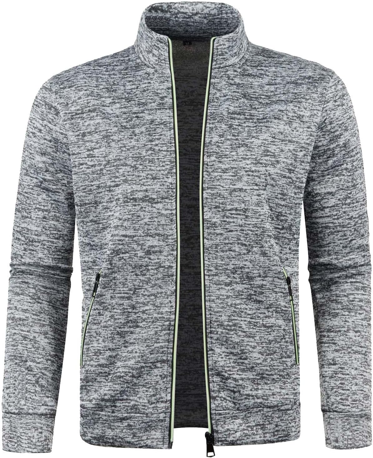 Gilet homme POIUIYQA zippé à col montant