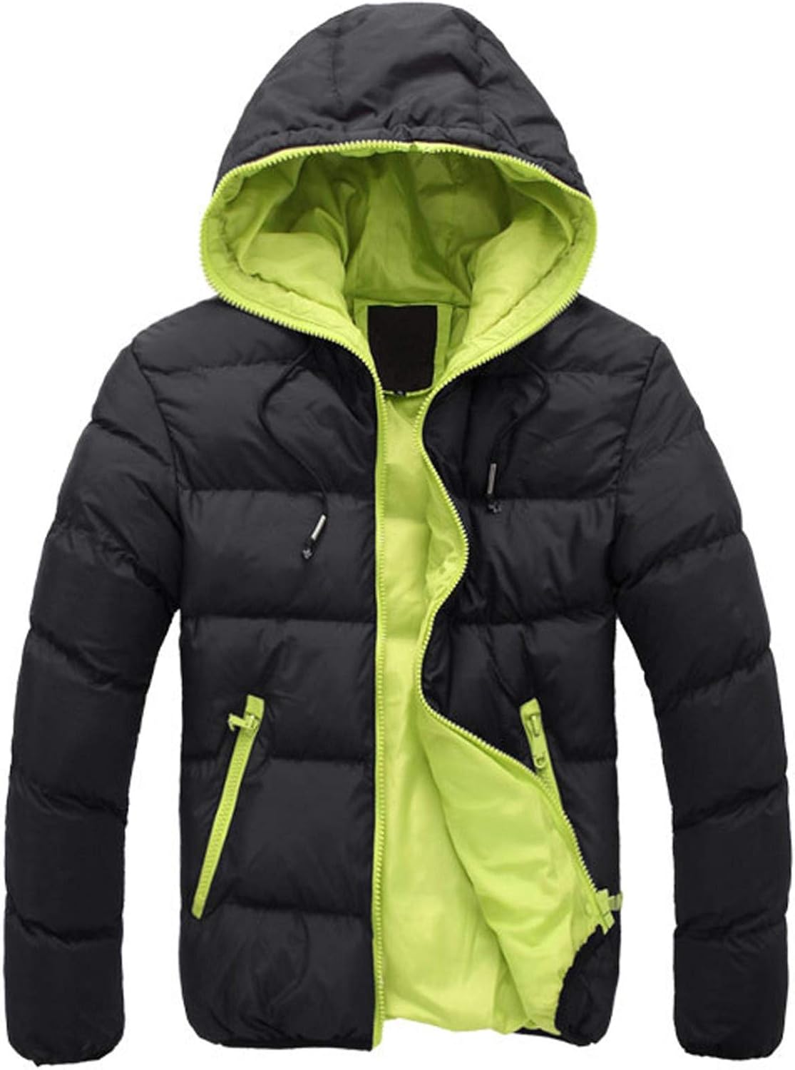 Doudoune légère à capuche pour homme – Veste chaude de randonnée et plein air avec poches zippées
