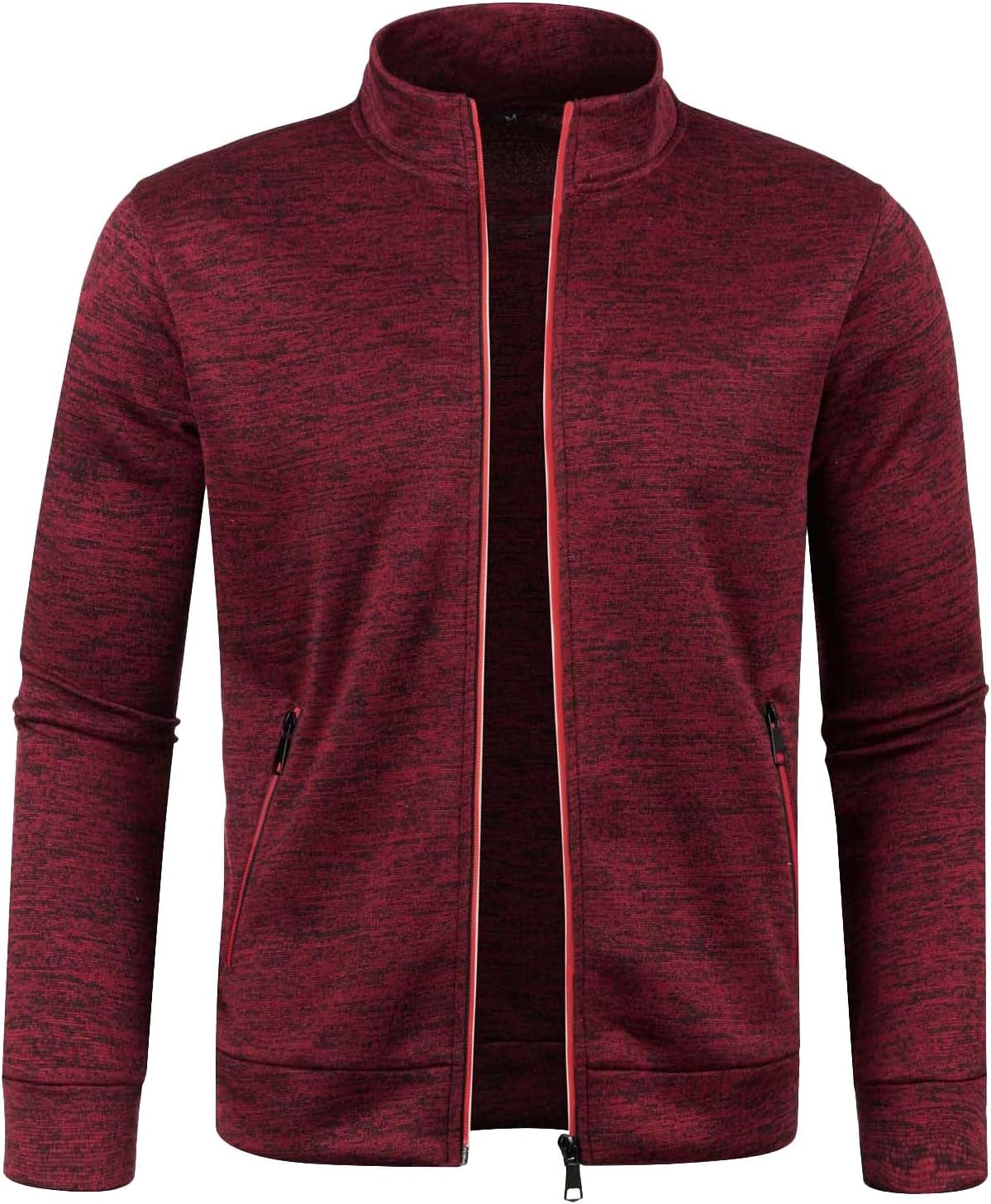 Gilet homme POIUIYQA zippé à col montant