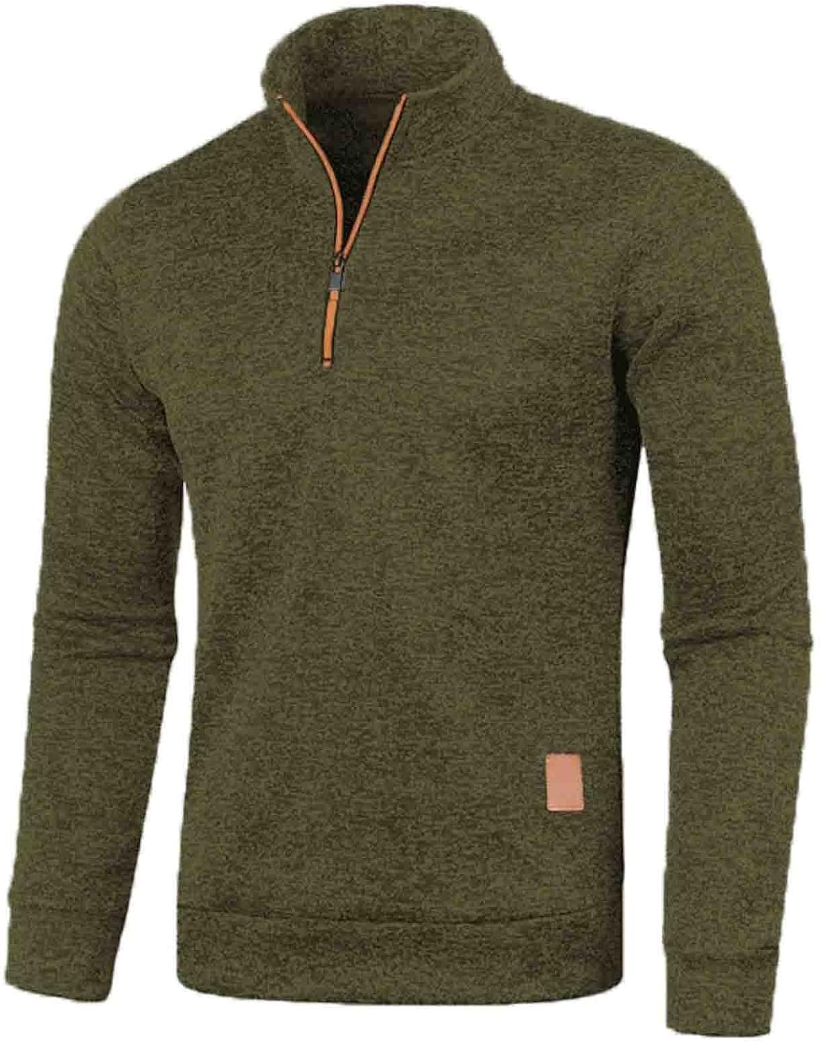 Pull trucker homme zippé à col montant, style casual