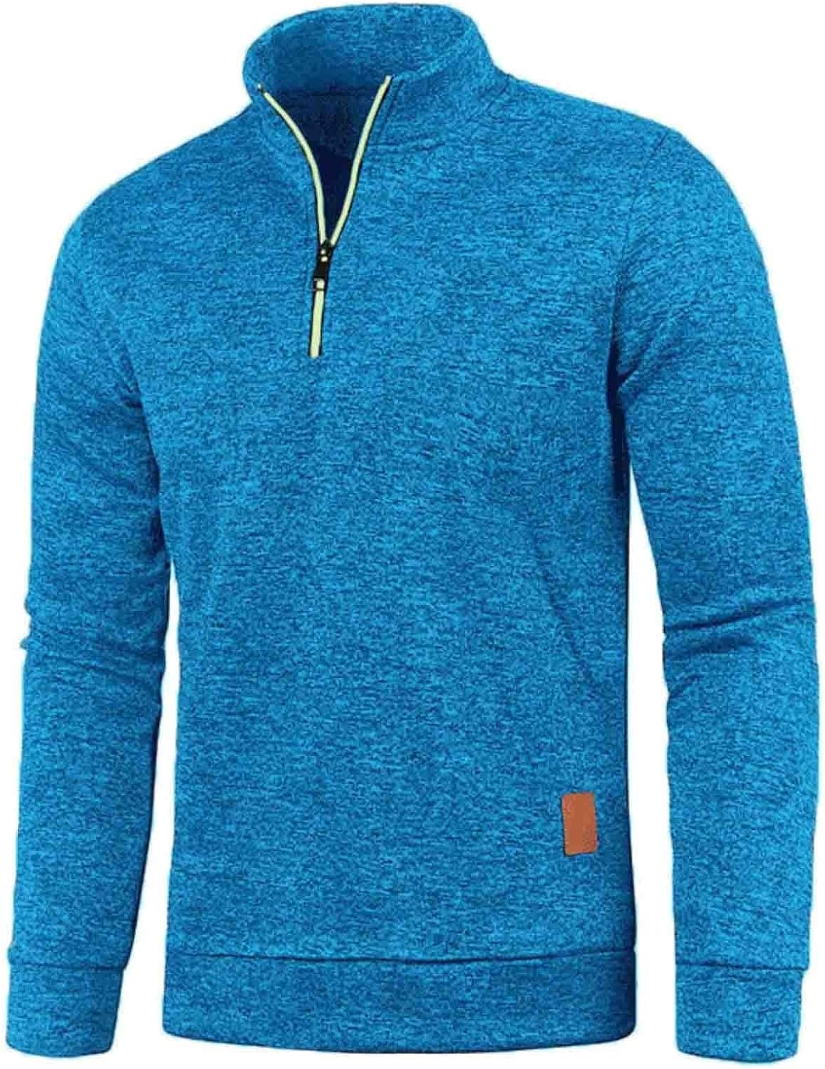 Pull trucker homme zippé à col montant, style casual