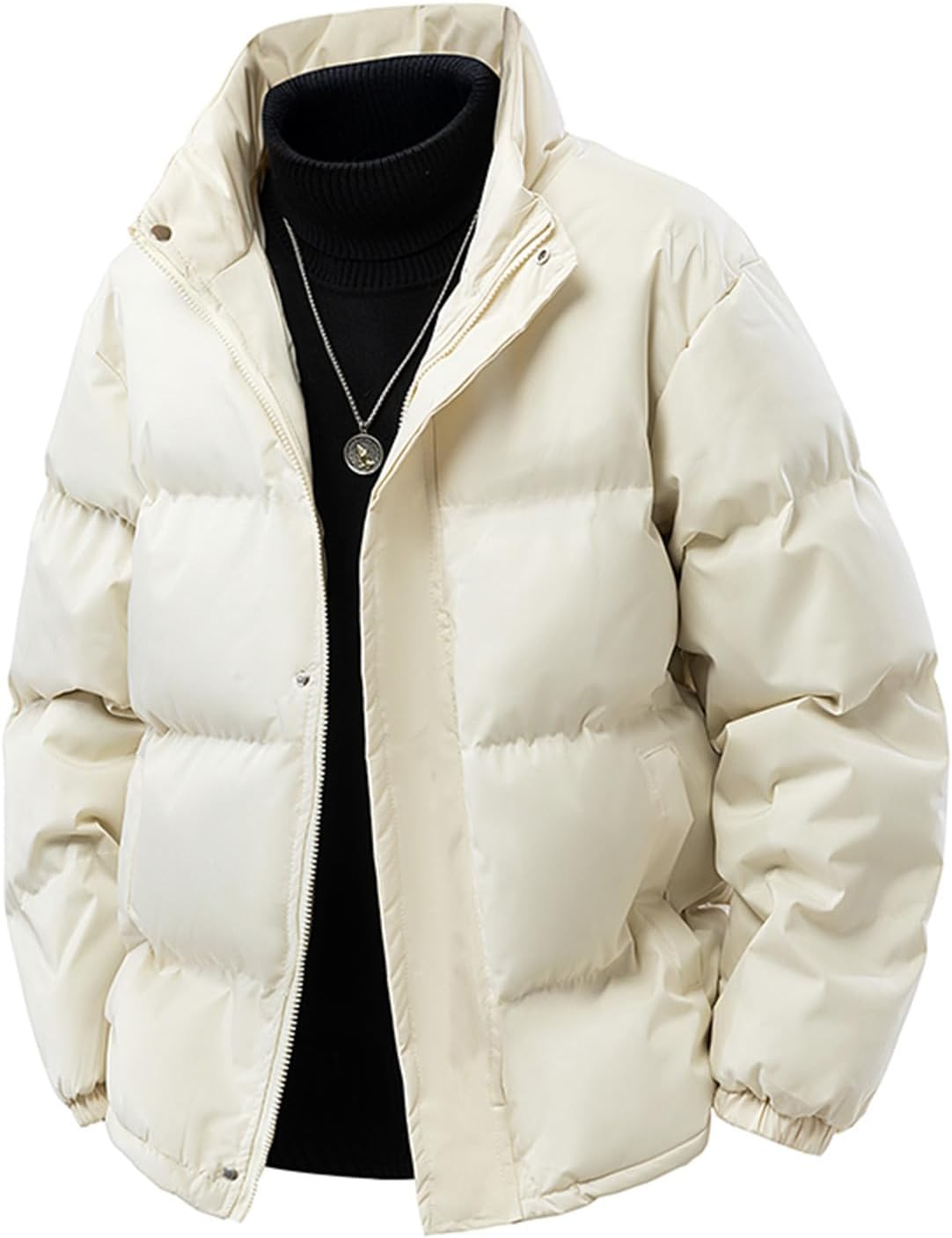 Doudoune matelassée d'hiver pour homme – Manteau chaud, épais et coupe-vent – Style outdoor et randonnée