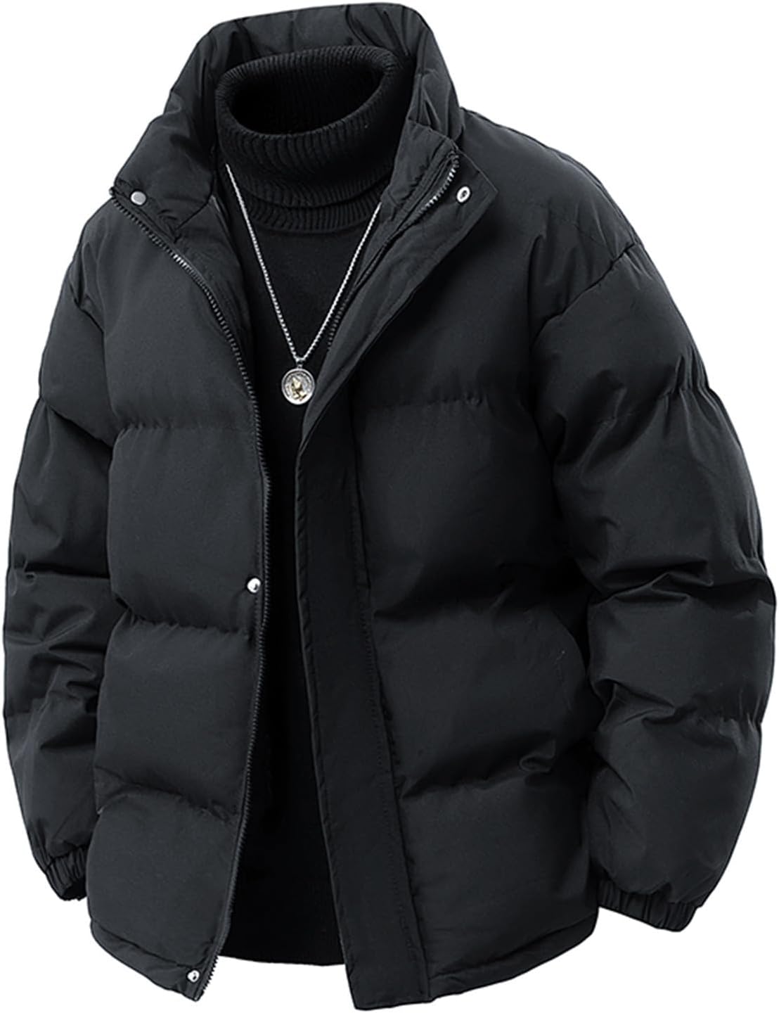 Doudoune matelassée d'hiver pour homme – Manteau chaud, épais et coupe-vent – Style outdoor et randonnée