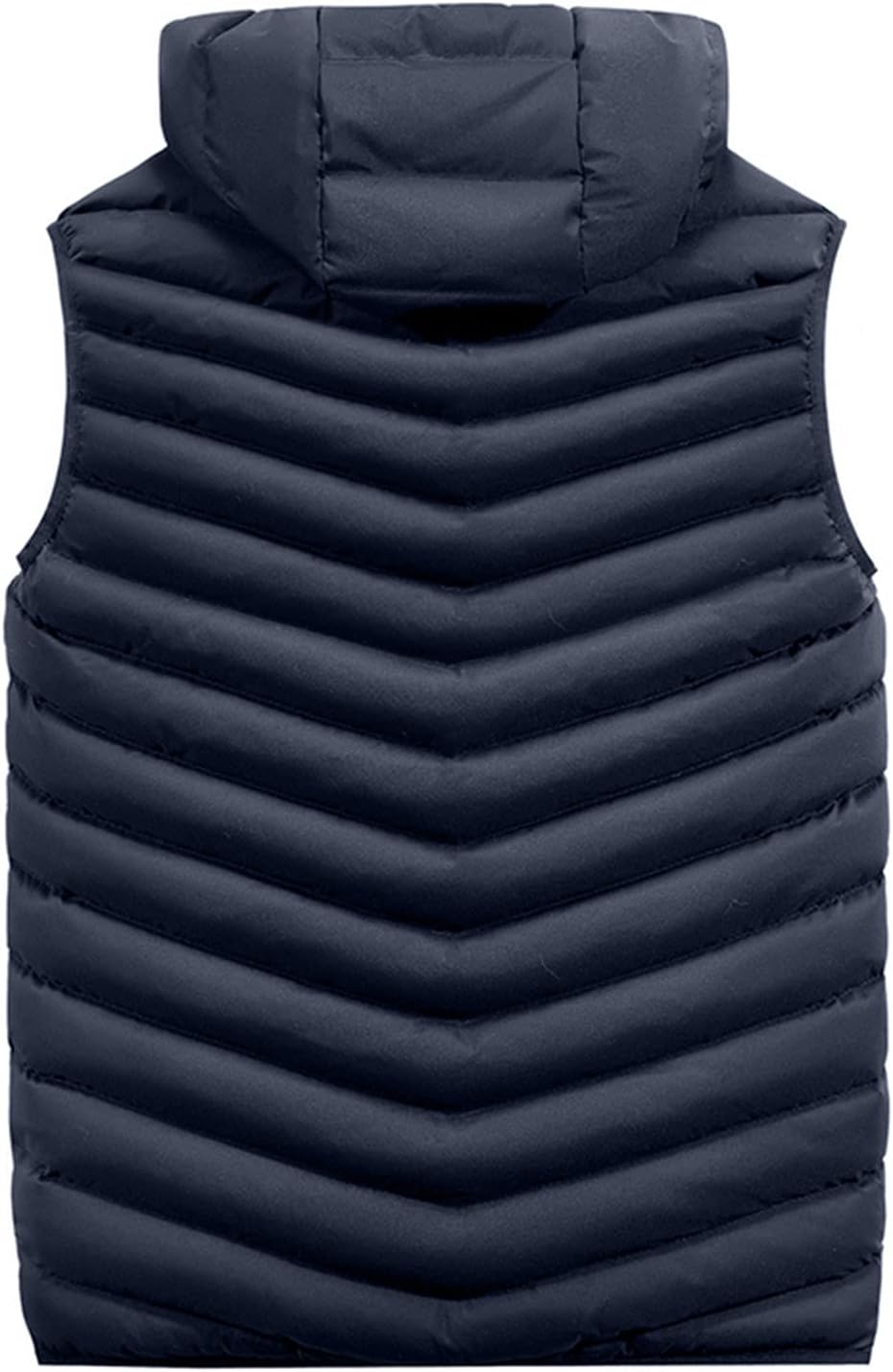 FSFA – Doudoune sans manches à capuche pour homme – Gilet chaud zippé color-block pour l’hiver