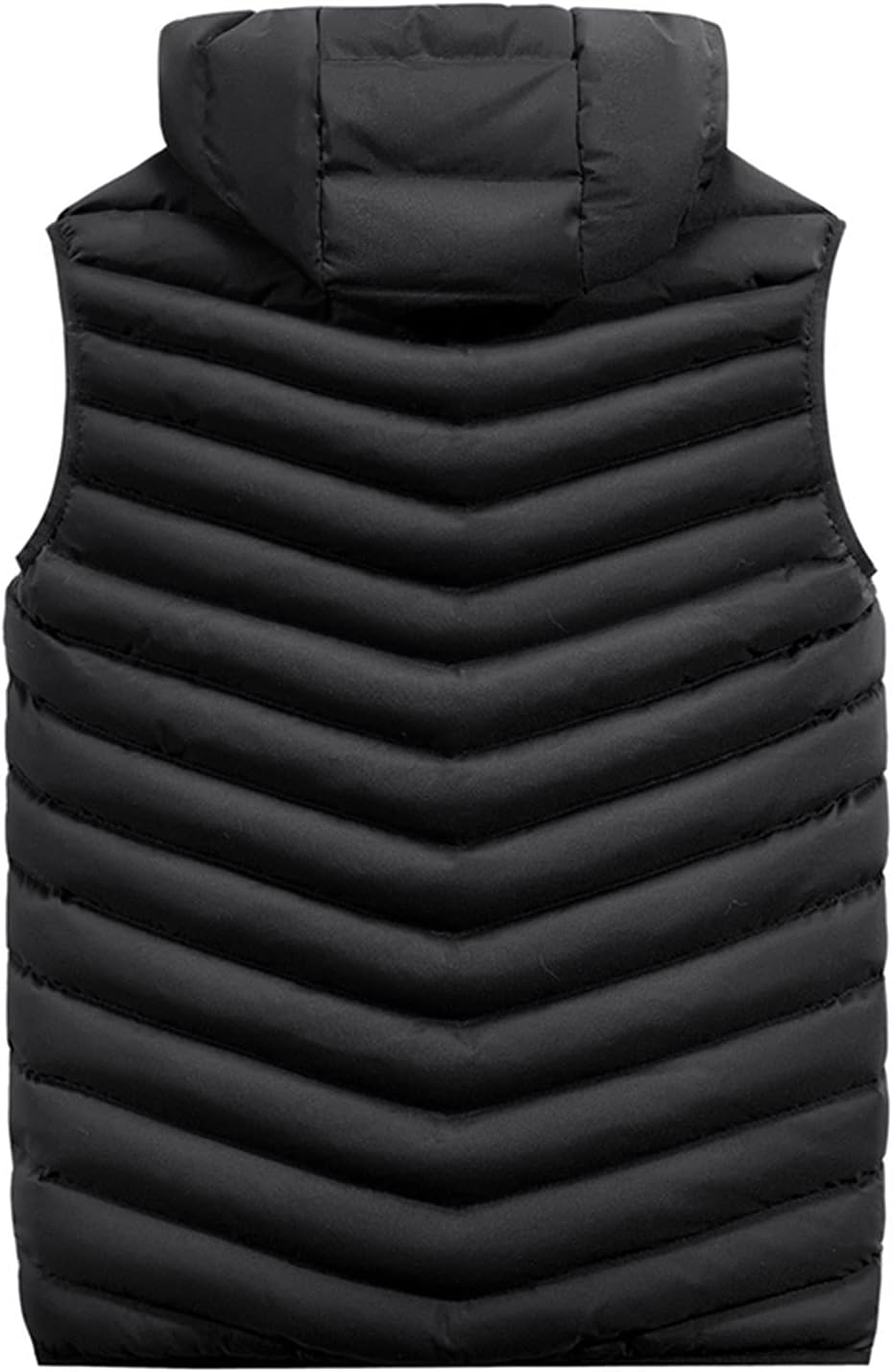 FSFA – Doudoune sans manches à capuche pour homme – Gilet chaud zippé color-block pour l’hiver