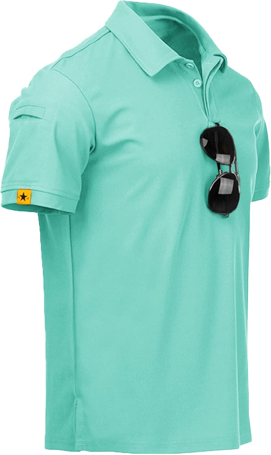 ZITY Polo de sport tactique à manches courtes pour homme – Polo athlétique style golf, élégant et décontracté pour le quotidien VELICYA