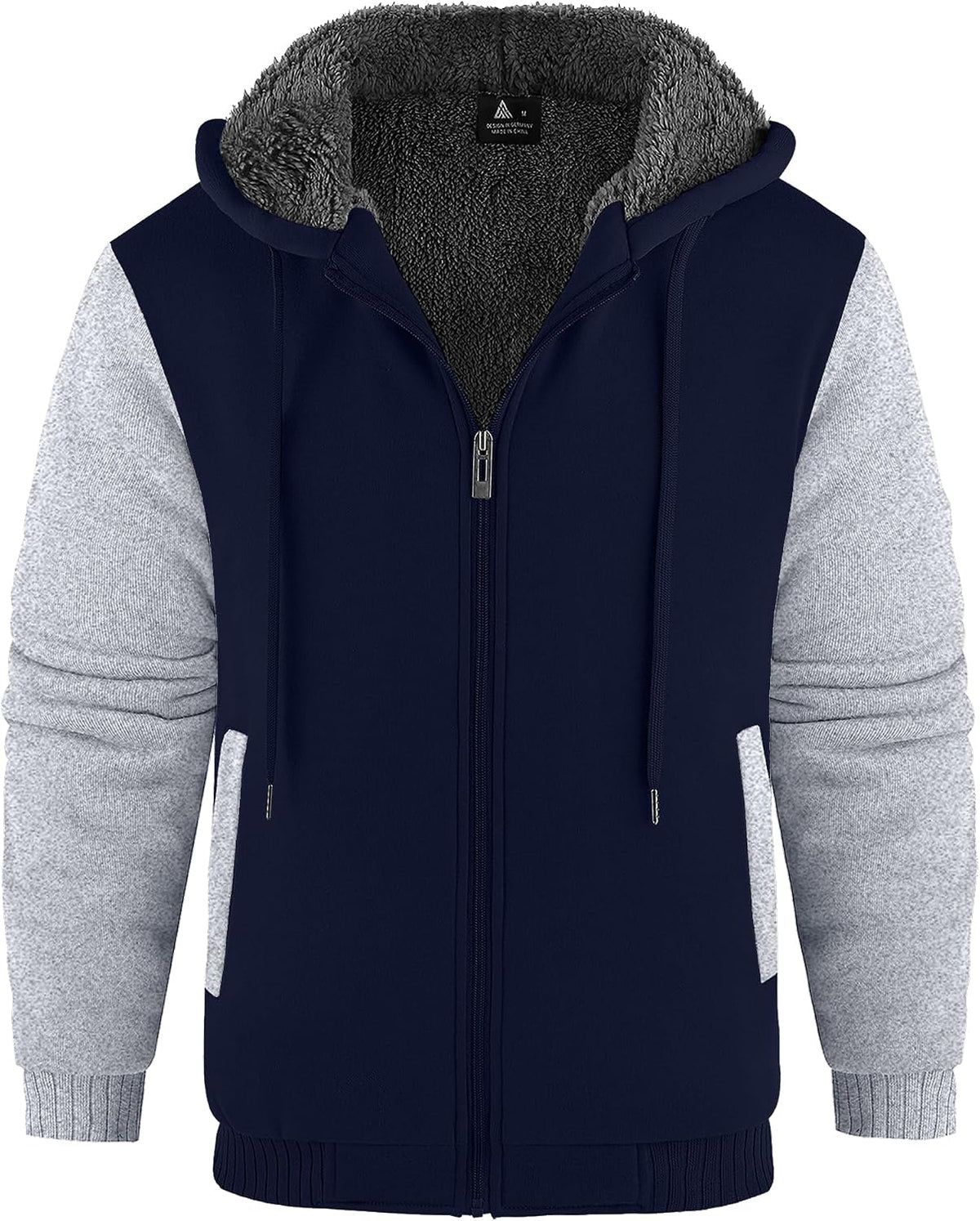 Sweat à capuche zippé homme JACKETOWN – doublé et chaud