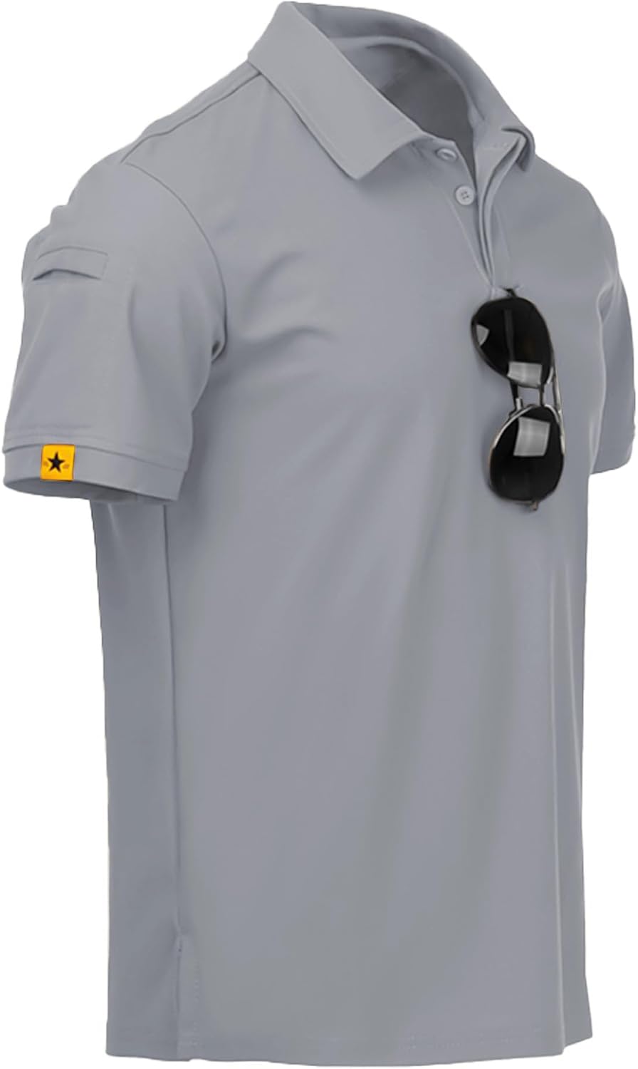 ZITY Polo de sport tactique à manches courtes pour homme – Polo athlétique style golf, élégant et décontracté pour le quotidien VELICYA