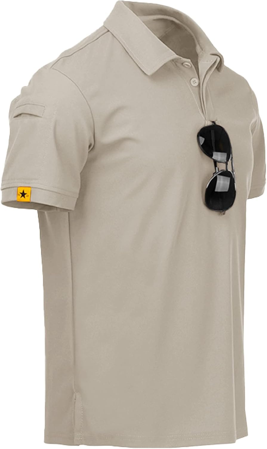 ZITY Polo de sport tactique à manches courtes pour homme – Polo athlétique style golf, élégant et décontracté pour le quotidien VELICYA