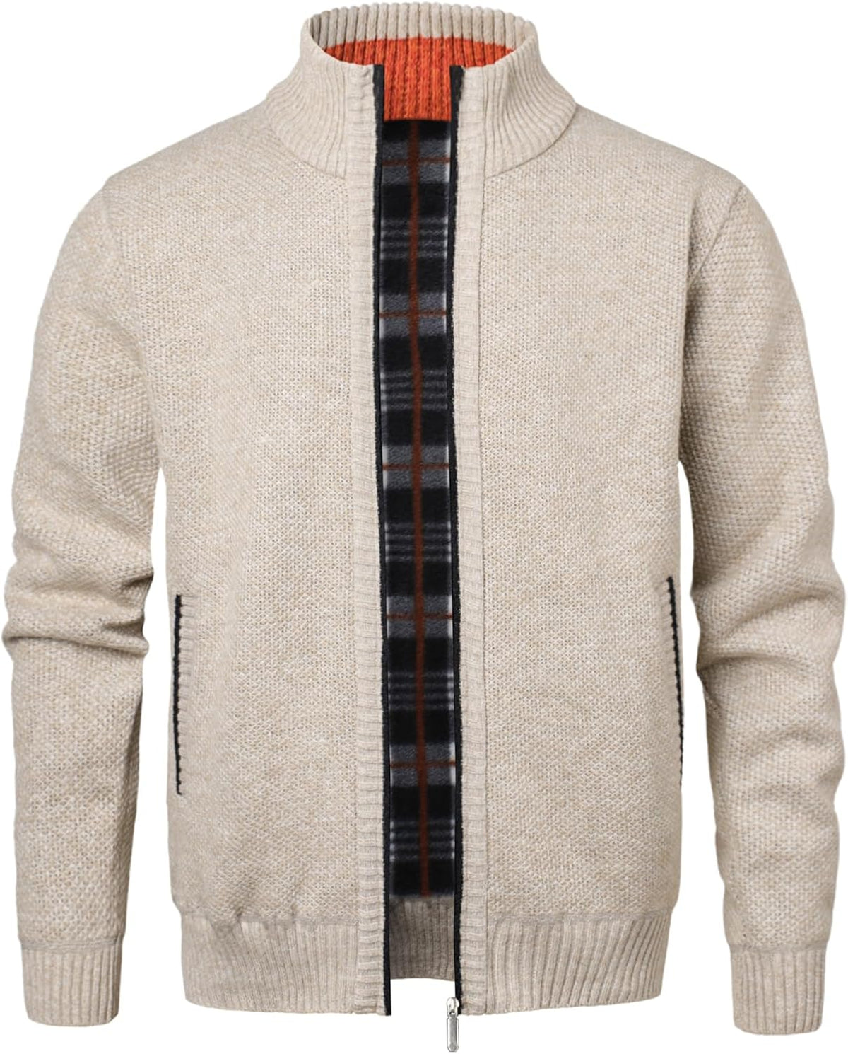 Cardigan homme Btmpmcs – Grosse maille et col zippé