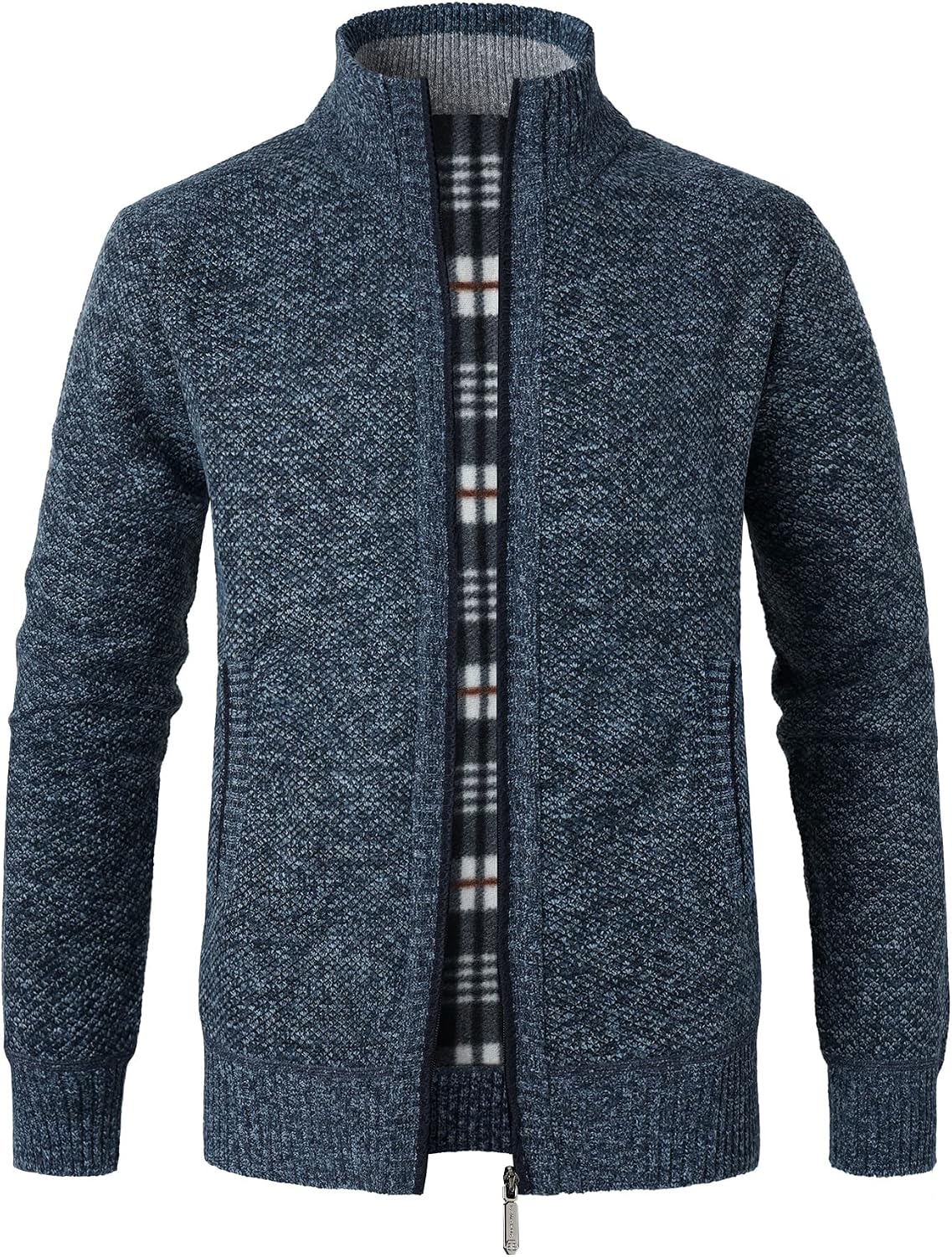 Cardigan homme Btmpmcs – Grosse maille et col zippé