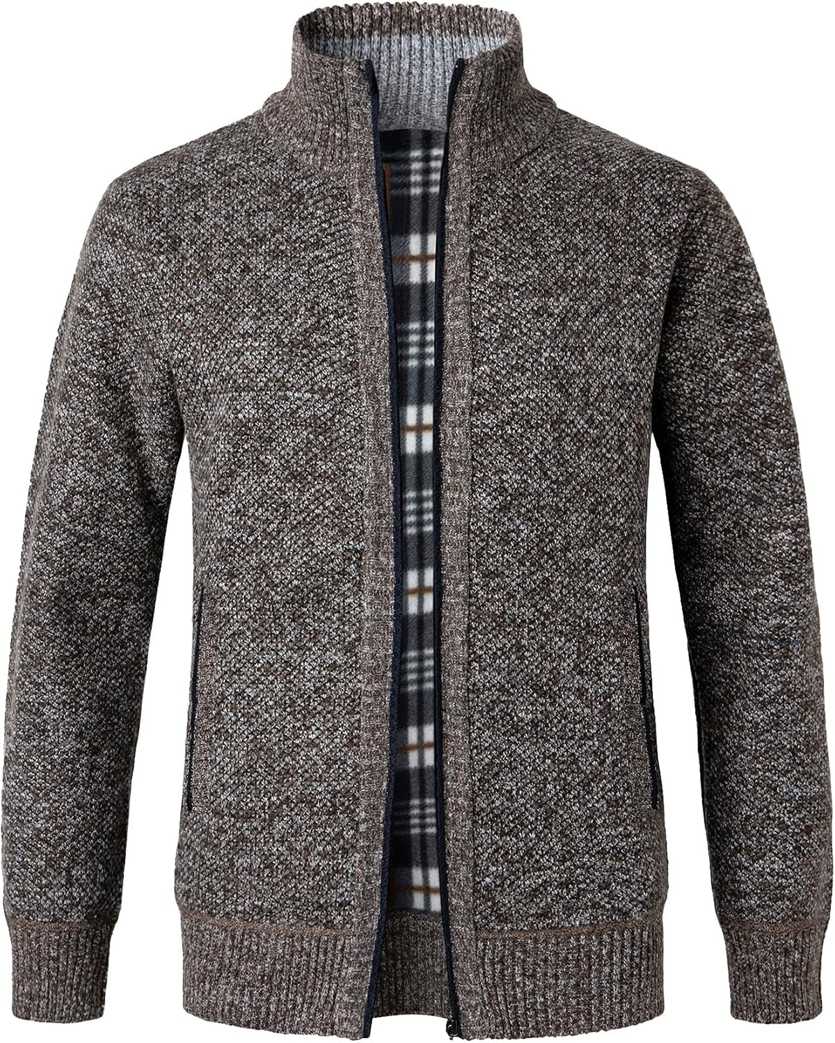 Cardigan homme Btmpmcs – Grosse maille et col zippé