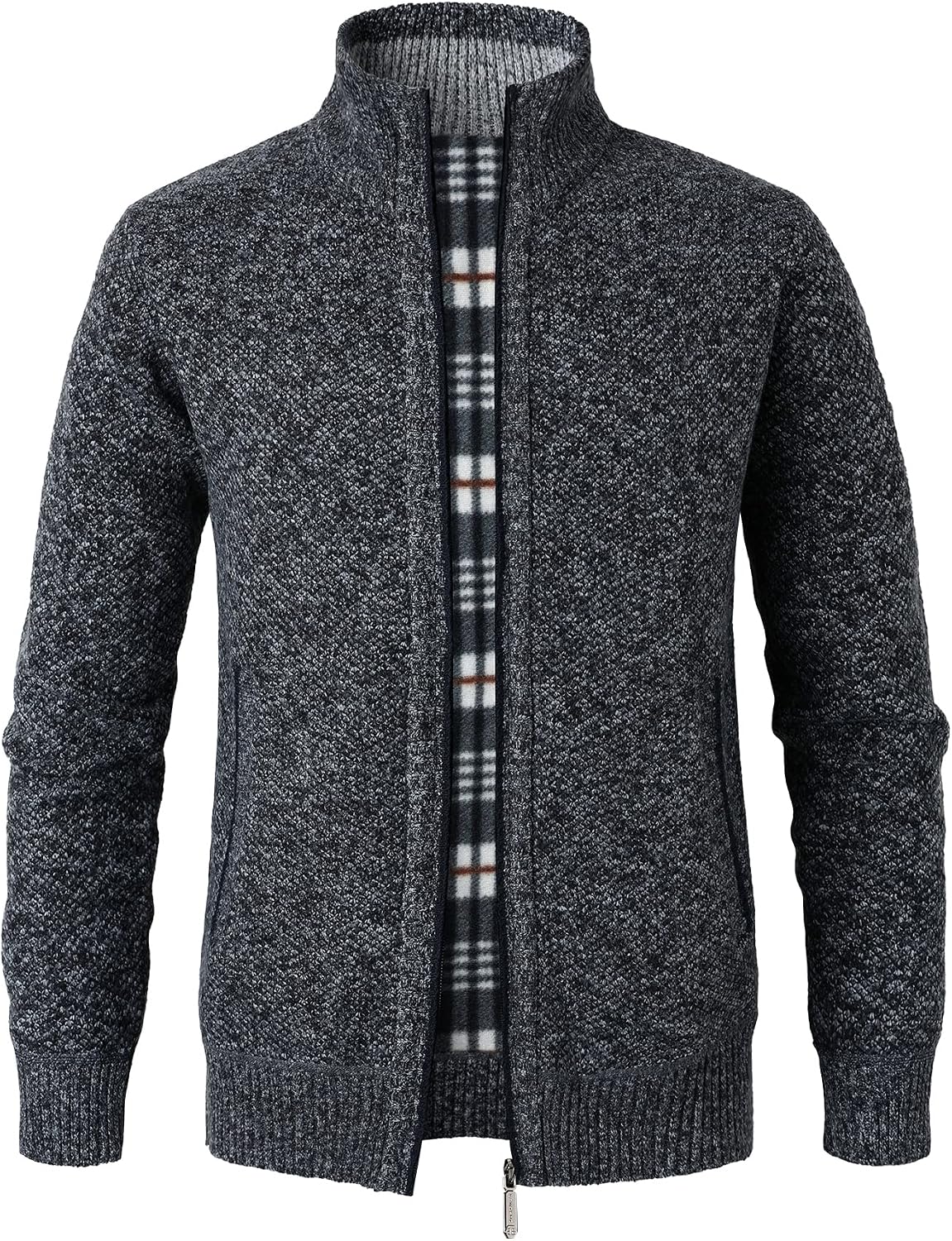 Cardigan homme Btmpmcs – Grosse maille et col zippé