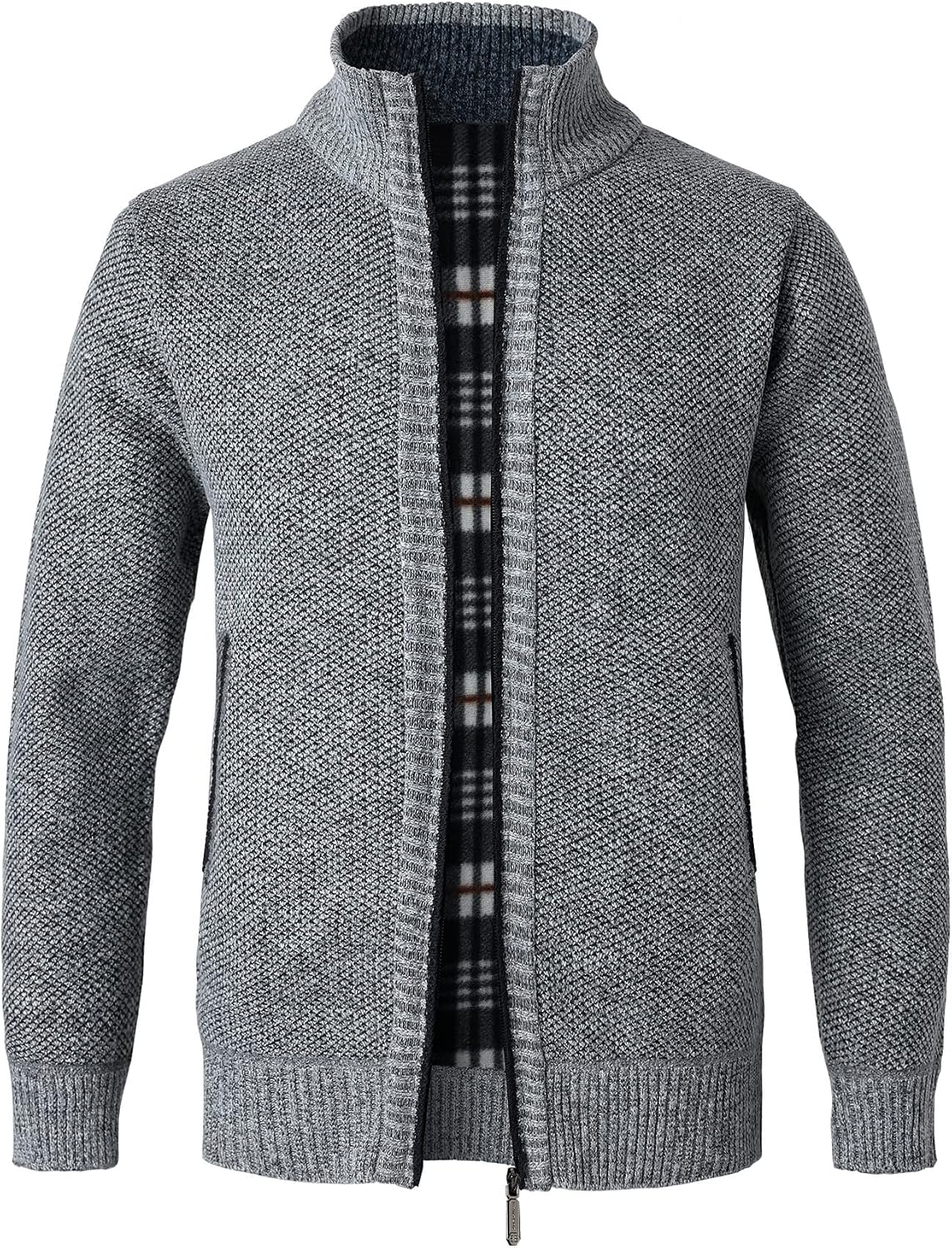 Cardigan homme Btmpmcs – Grosse maille et col zippé