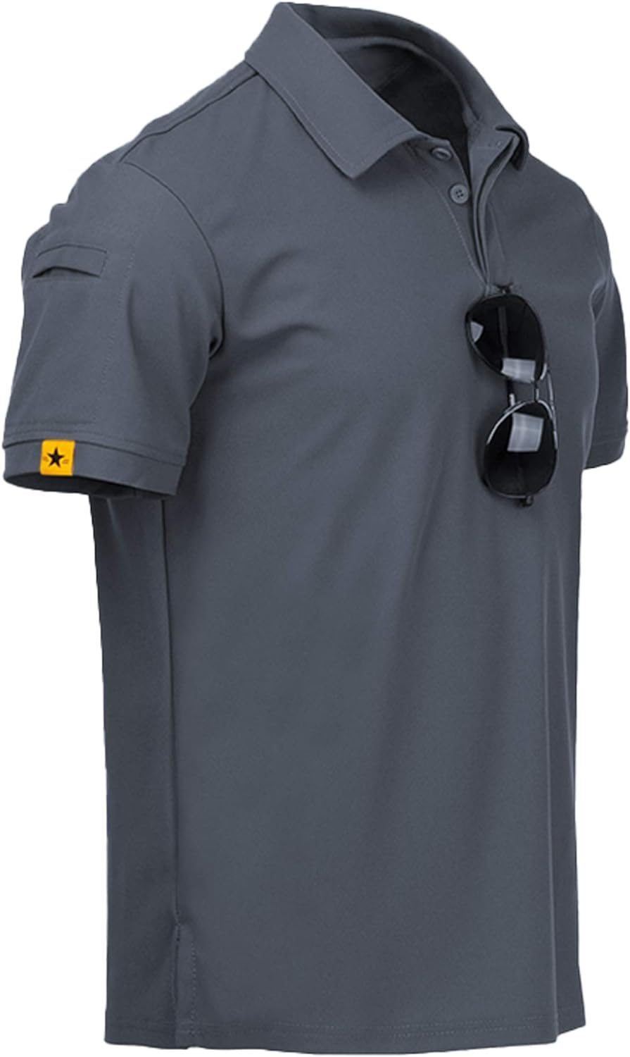 ZITY Polo de sport tactique à manches courtes pour homme – Polo athlétique style golf, élégant et décontracté pour le quotidien VELICYA
