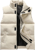 Doudoune sans manches pour homme à col montant – Gilet matelassé chaud et ultra-léger pour l'hiver
