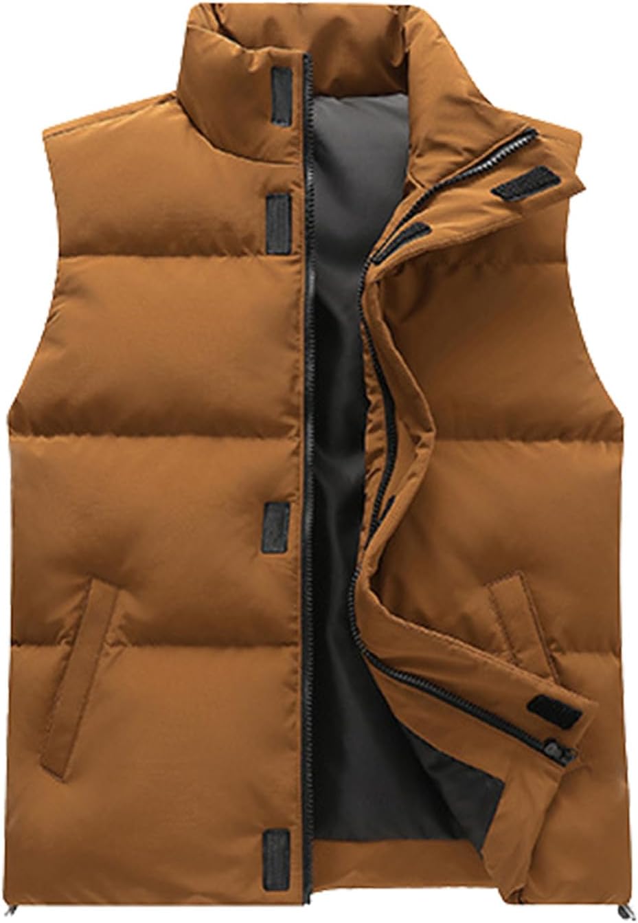Doudoune Sans Manches Homme à Col Montant – Gilet Matelassé Chaud & Ultra-Léger pour l’Hiver