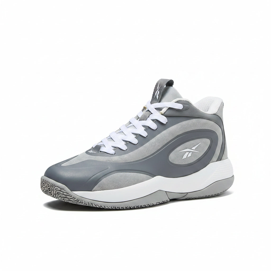 Reebok Open Gym High Top – Chaussures Basketball Homme Blanc, Noir & Argent
