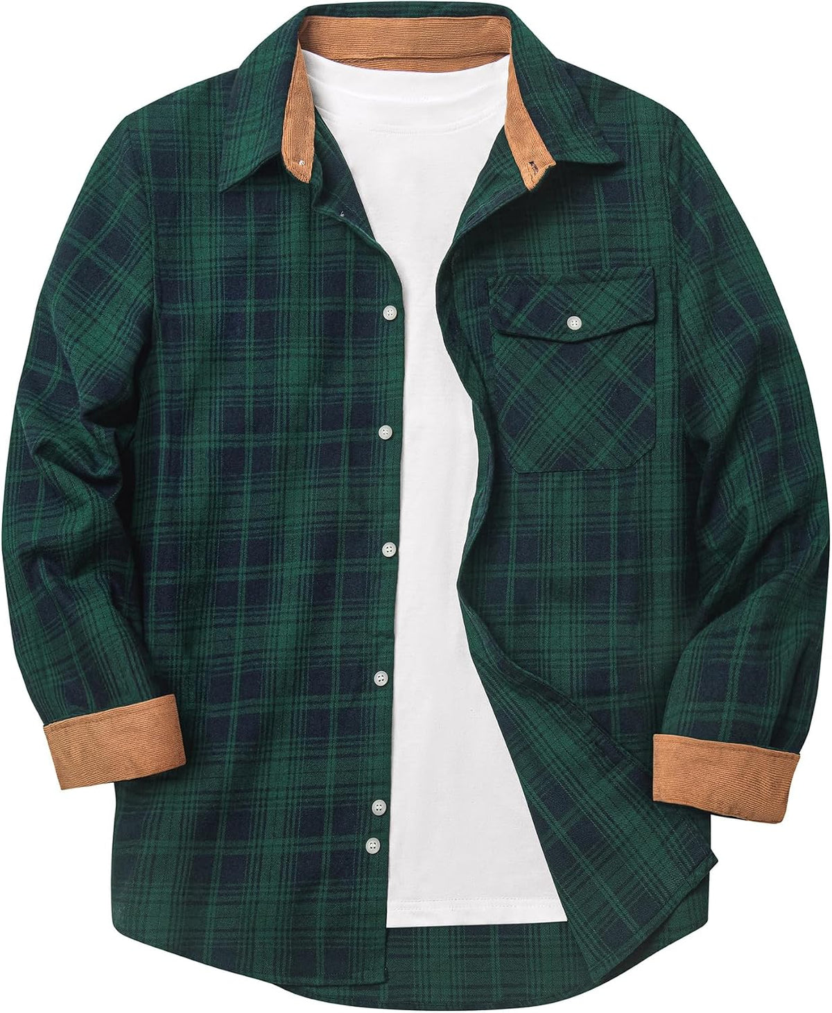 ZITY – Chemise en flanelle à carreaux pour homme – Style décontracté, chaleureux et intemporel