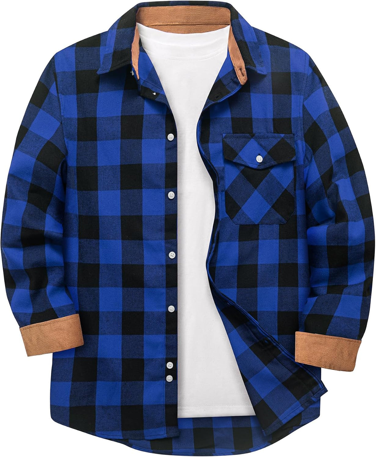 ZITY – Chemise en flanelle à carreaux pour homme – Style décontracté, chaleureux et intemporel