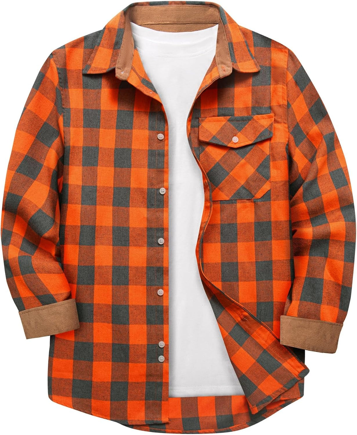 ZITY – Chemise en flanelle à carreaux pour homme – Style décontracté, chaleureux et intemporel