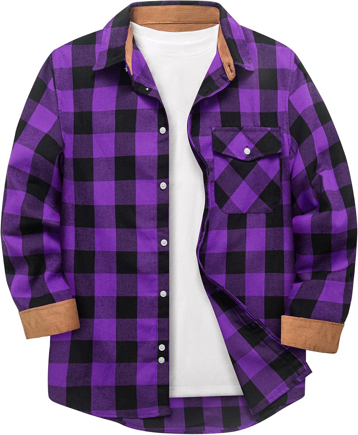 ZITY – Chemise en flanelle à carreaux pour homme – Style décontracté, chaleureux et intemporel