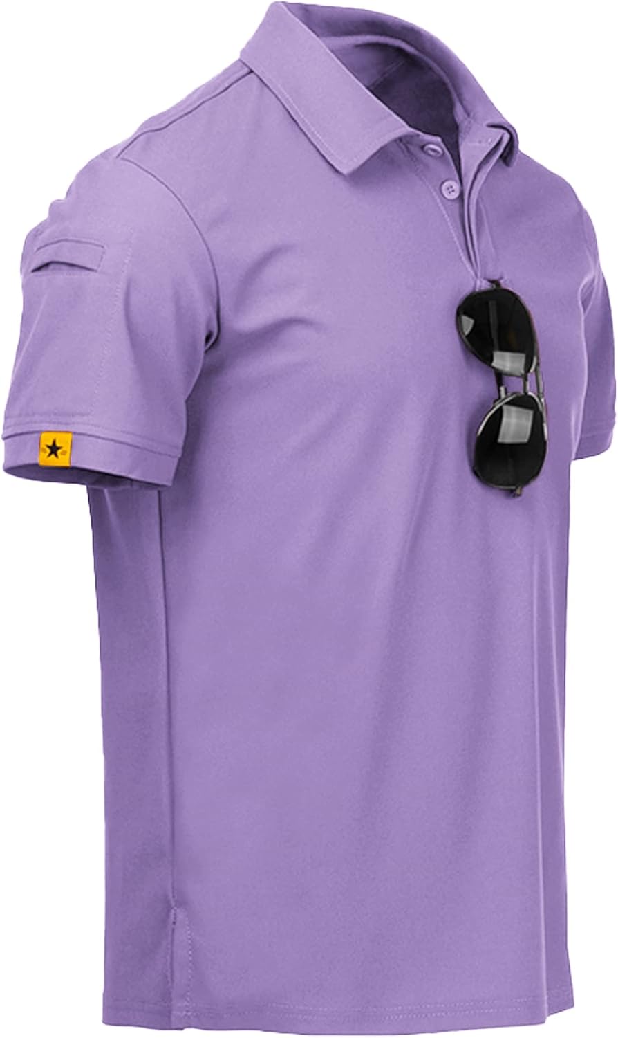 ZITY Polo de sport tactique à manches courtes pour homme – Polo athlétique style golf, élégant et décontracté pour le quotidien VELICYA