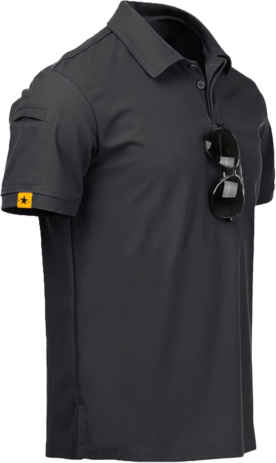 ZITY Polo de sport tactique à manches courtes pour homme – Polo athlétique style golf, élégant et décontracté pour le quotidien VELICYA