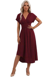 Robe longue femme LIAMERHE – Col V et coupe évasée