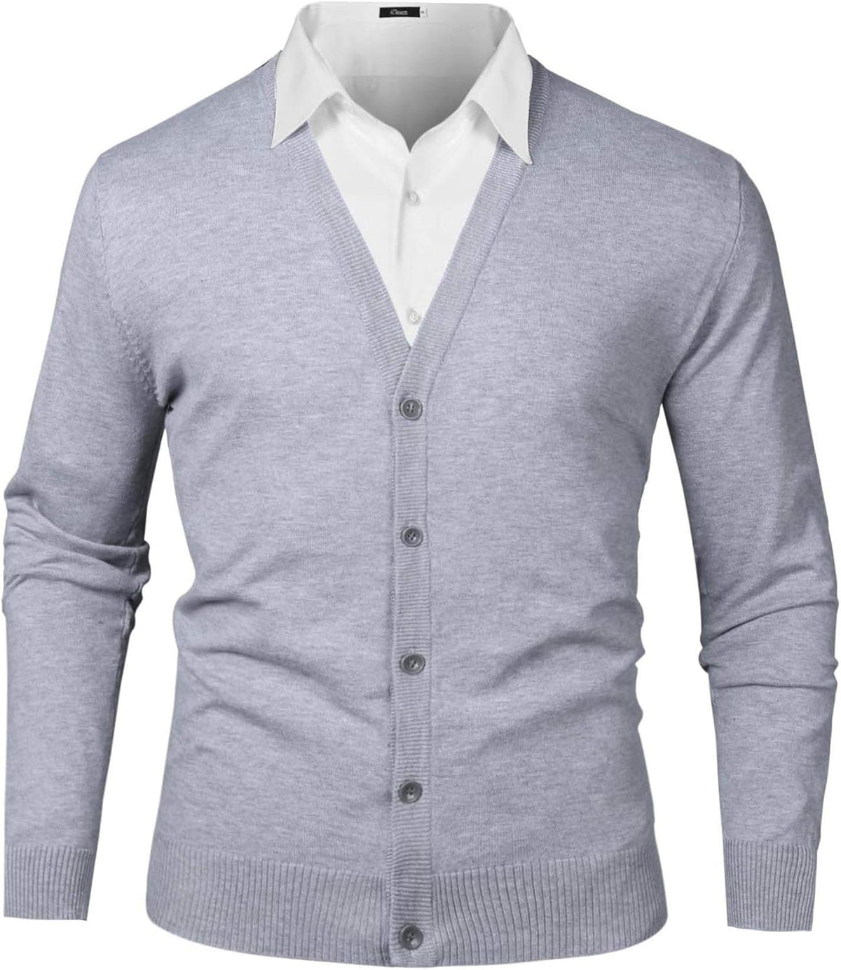 Cardigan homme iClosam en coton à col V