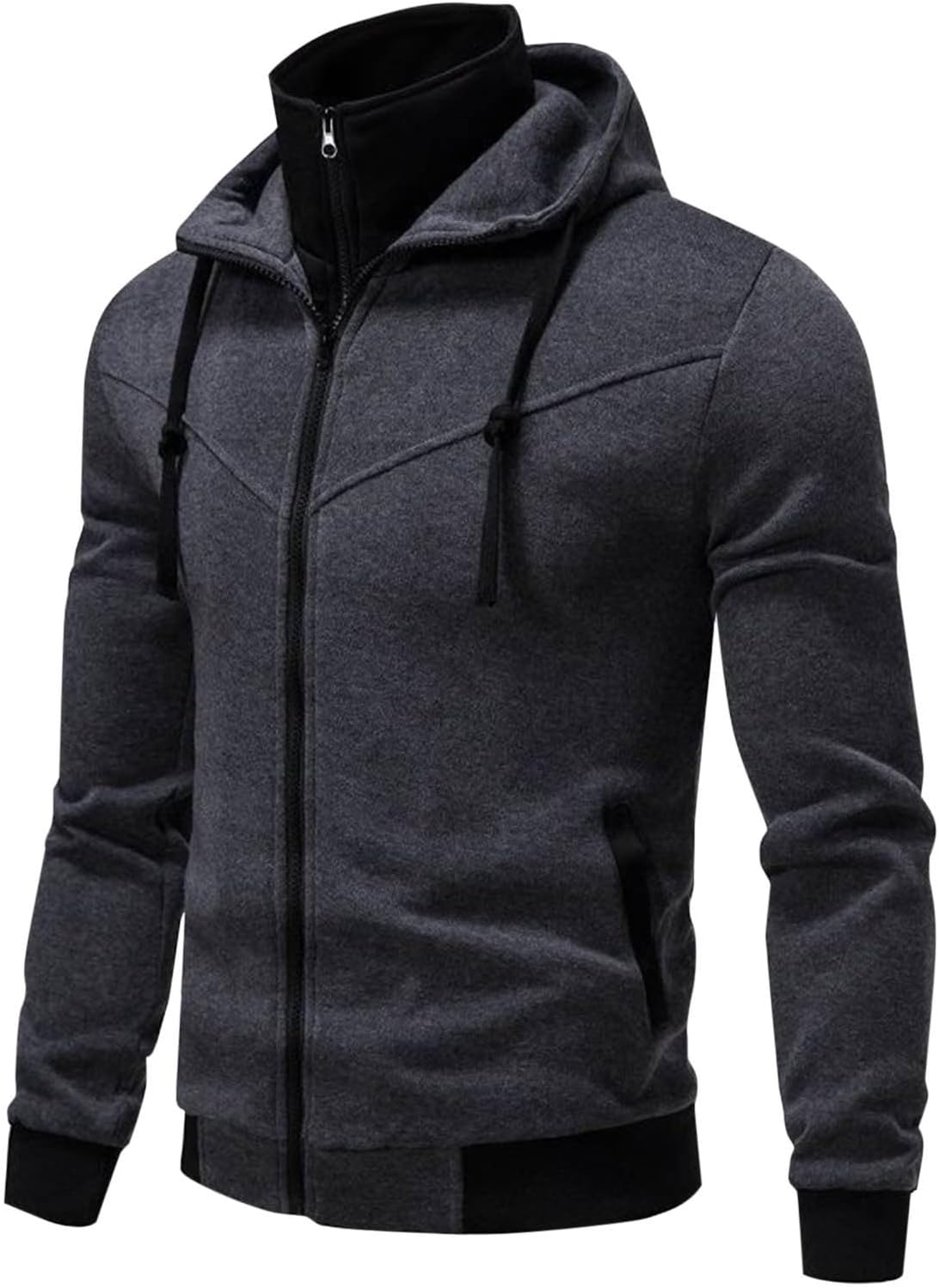 Susenstone – Sweat à Capuche Homme Grande Taille – Cardigan Sportswear Uni avec Poche