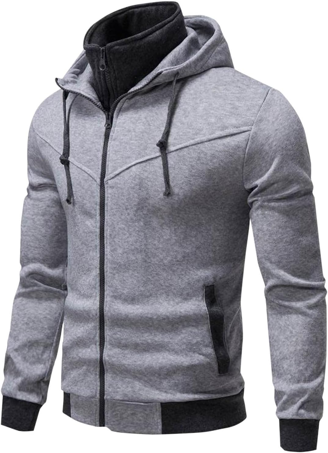 Susenstone – Sweat à Capuche Homme Grande Taille – Cardigan Sportswear Uni avec Poche