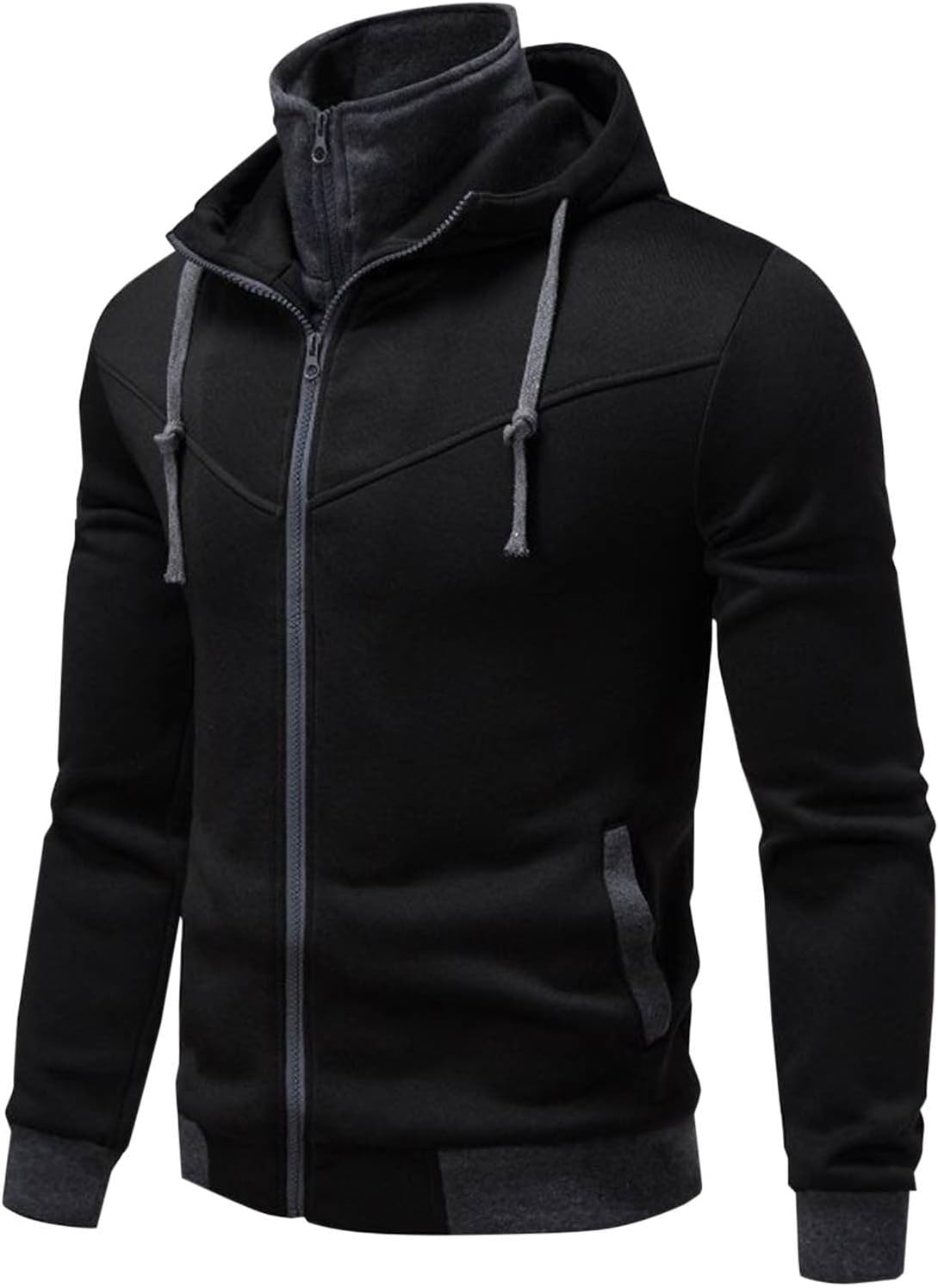 Susenstone – Sweat à Capuche Homme Grande Taille – Cardigan Sportswear Uni avec Poche